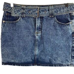 Malayerba Denim Mini Skirt with Belt size medium